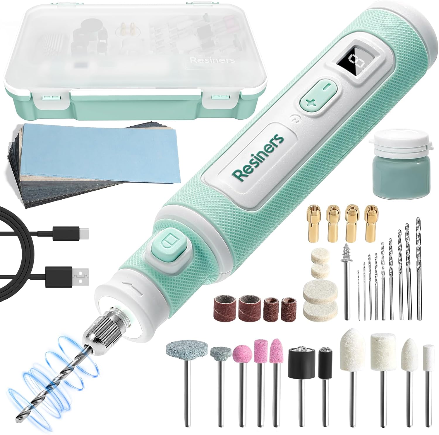Rotary Tool Kit - Cordless Rotary Tool Kit, Resin Drill