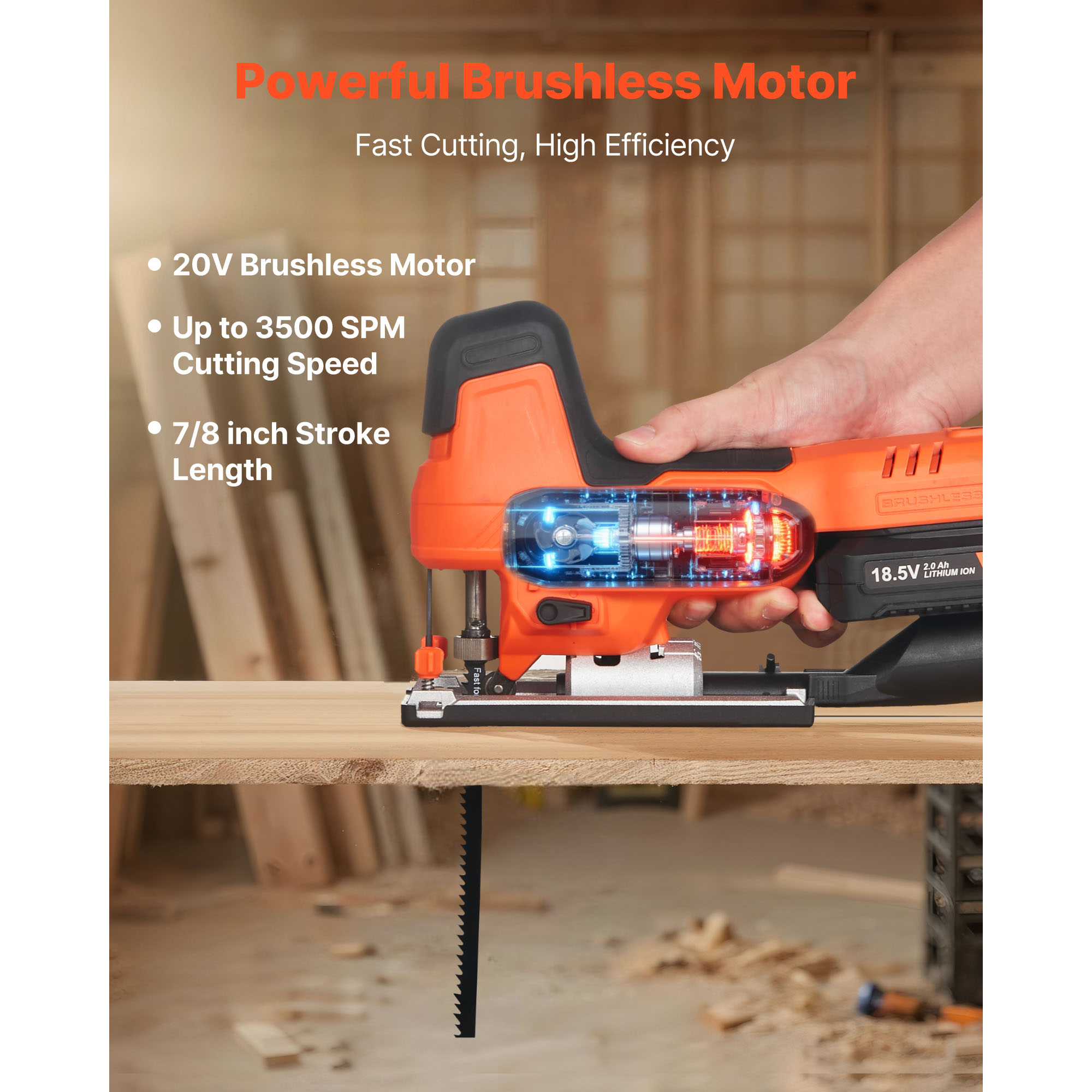 SucceBuy Cordless Jig Saw 3500 - Jigsaw Orbital Blade avaliação e preço