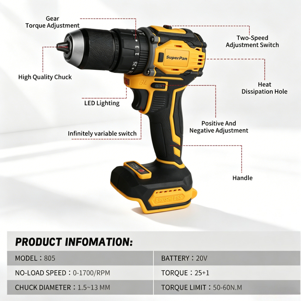 Brushless electric drill concr - Power Tools Wood avaliação e preço
