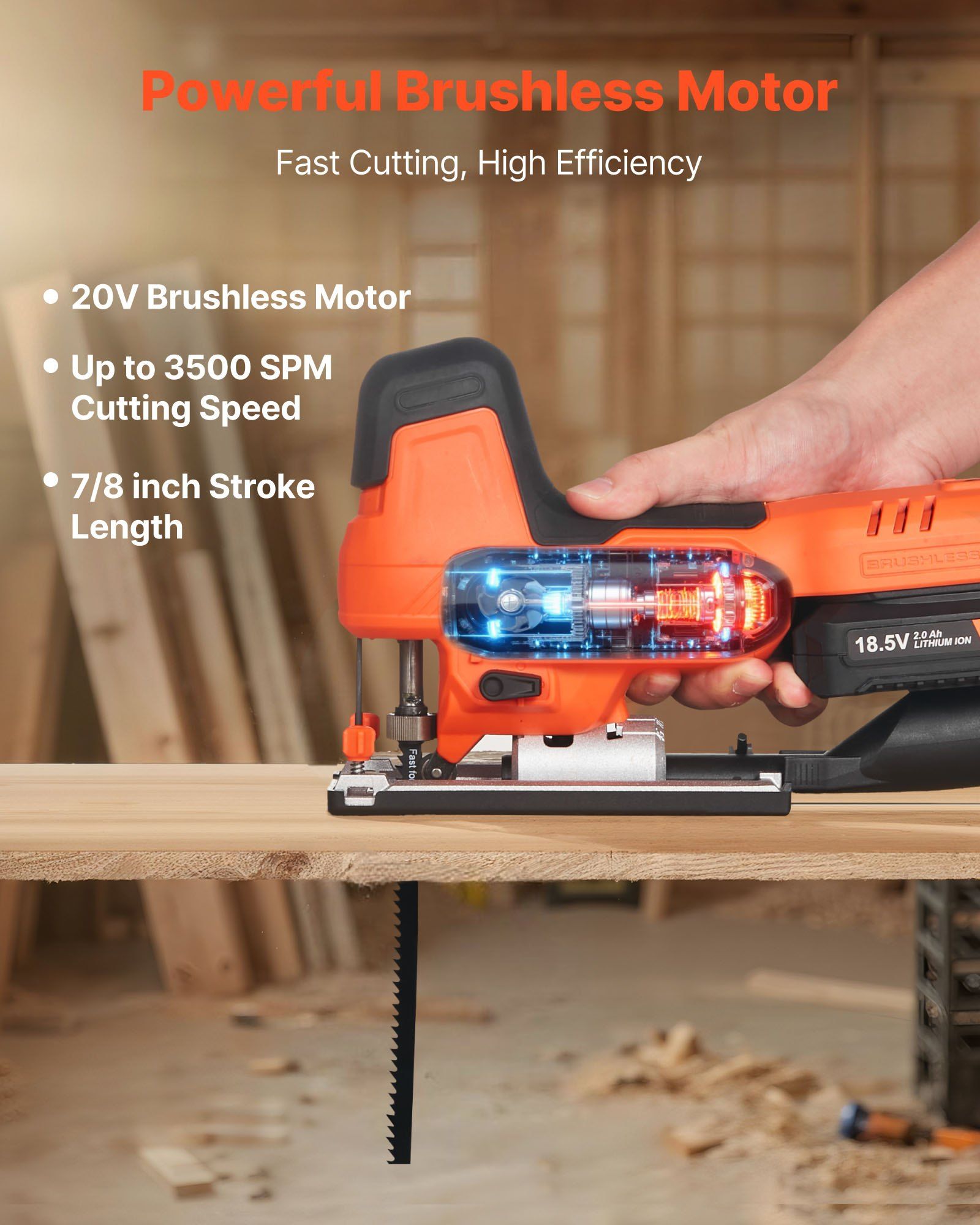 20V Brushless Powered Jig Saw  - Jigsaw Orbital Blade avaliação e preço