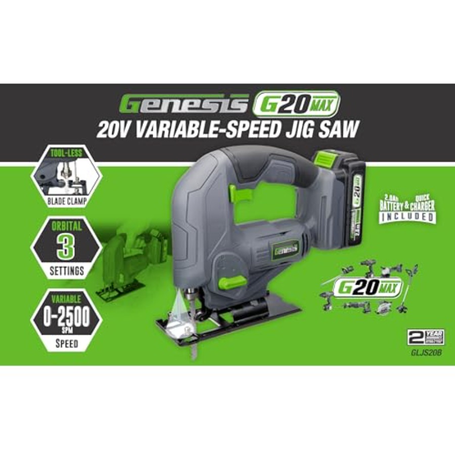 G20MAX 20V Variable-Speed Jig  - Jigsaw Orbital Blade avaliação e preço