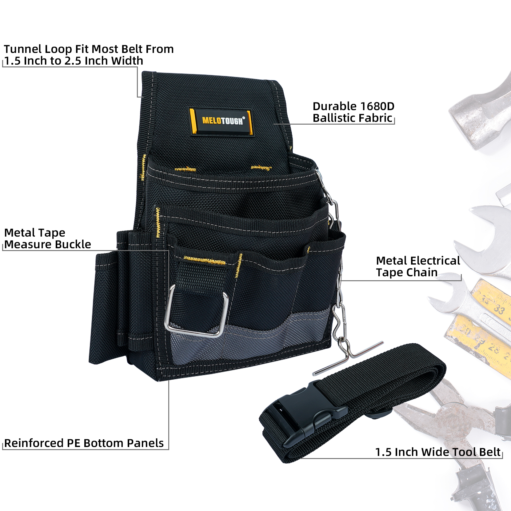 MELOTOUGH Electrician Tool Pou - Power Toolbox avaliação e preço